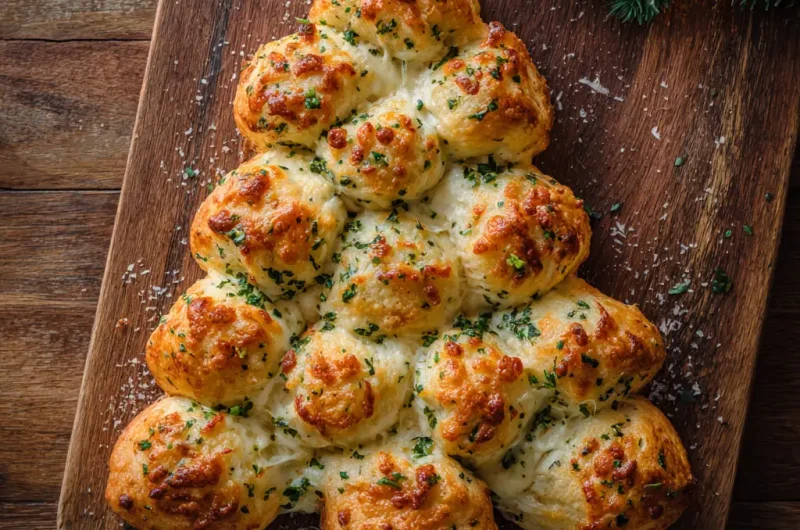 Cheesy Pull Apart Christmas Bread