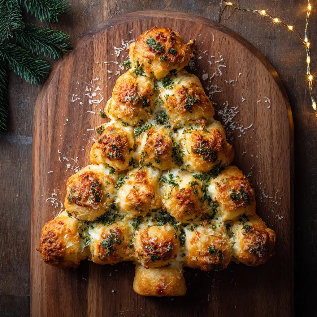 Cheesy Pull Apart Christmas Bread