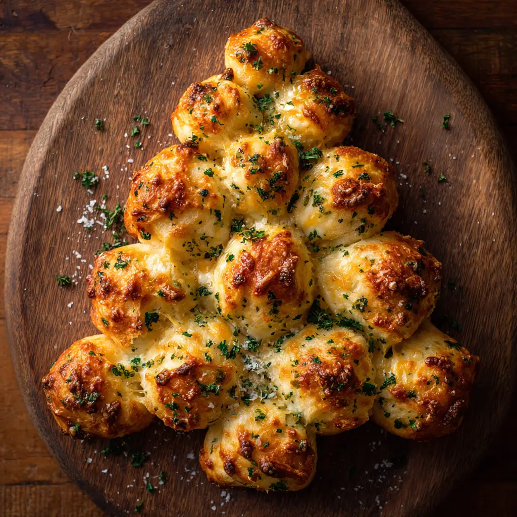 Cheesy Pull Apart Christmas Bread